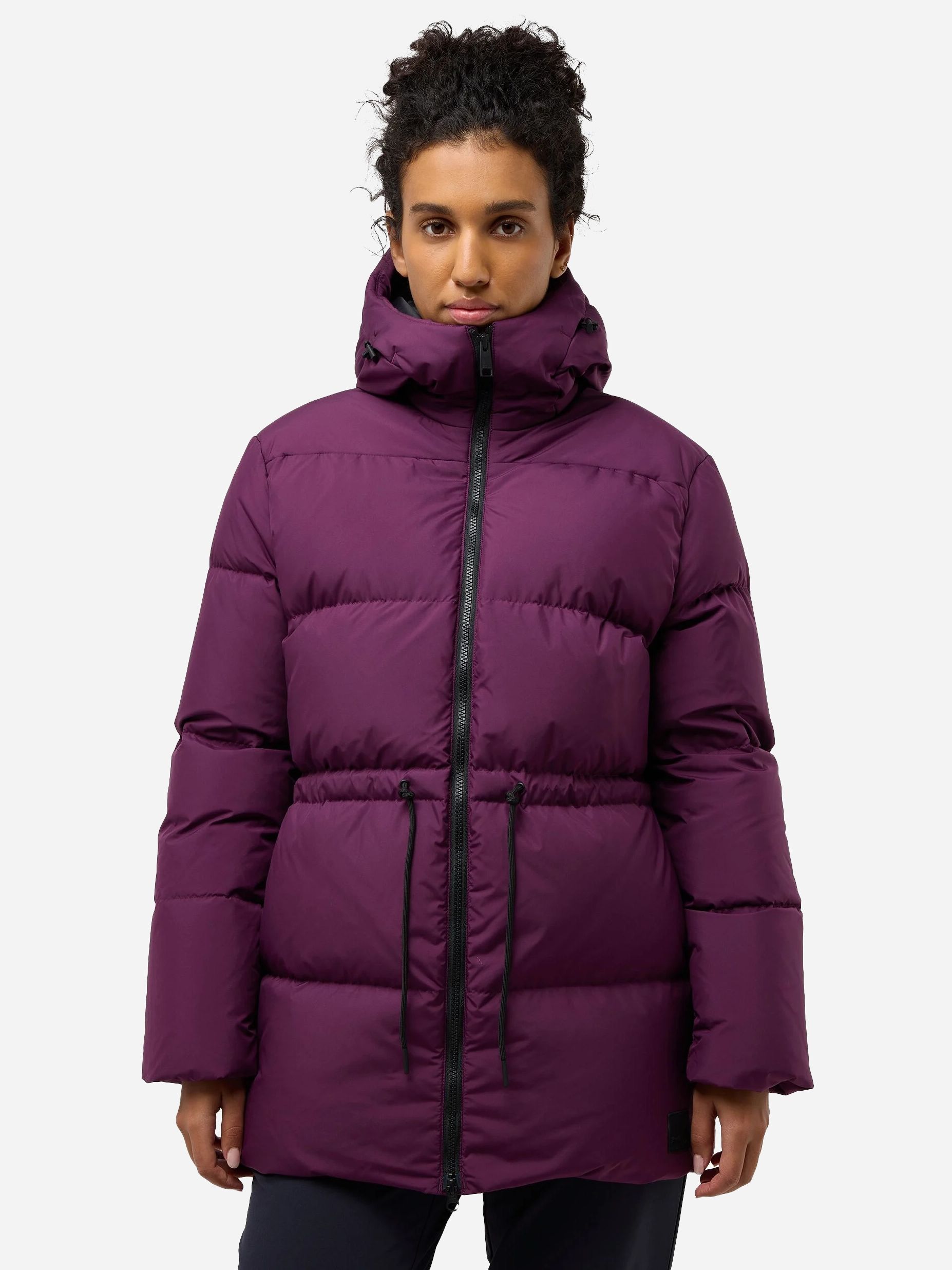 Акція на Пуховик зимовий короткий жіночий Jack Wolfskin Kirschallee JKT W A60213-I0082 M Темно-фіолетовий від Rozetka