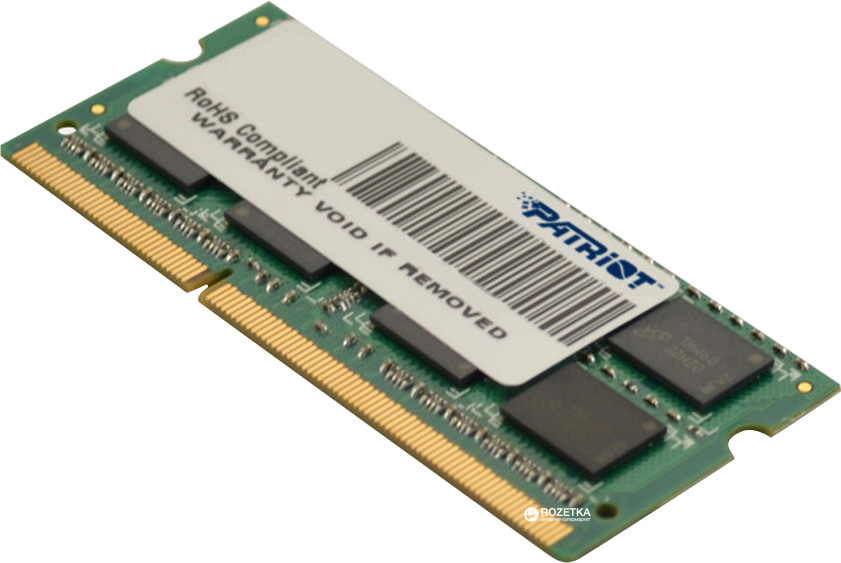 

Оперативная память Patriot SODIMM DDR3-1600 8192MB PC3-12800 (PSD38G1600L2S)