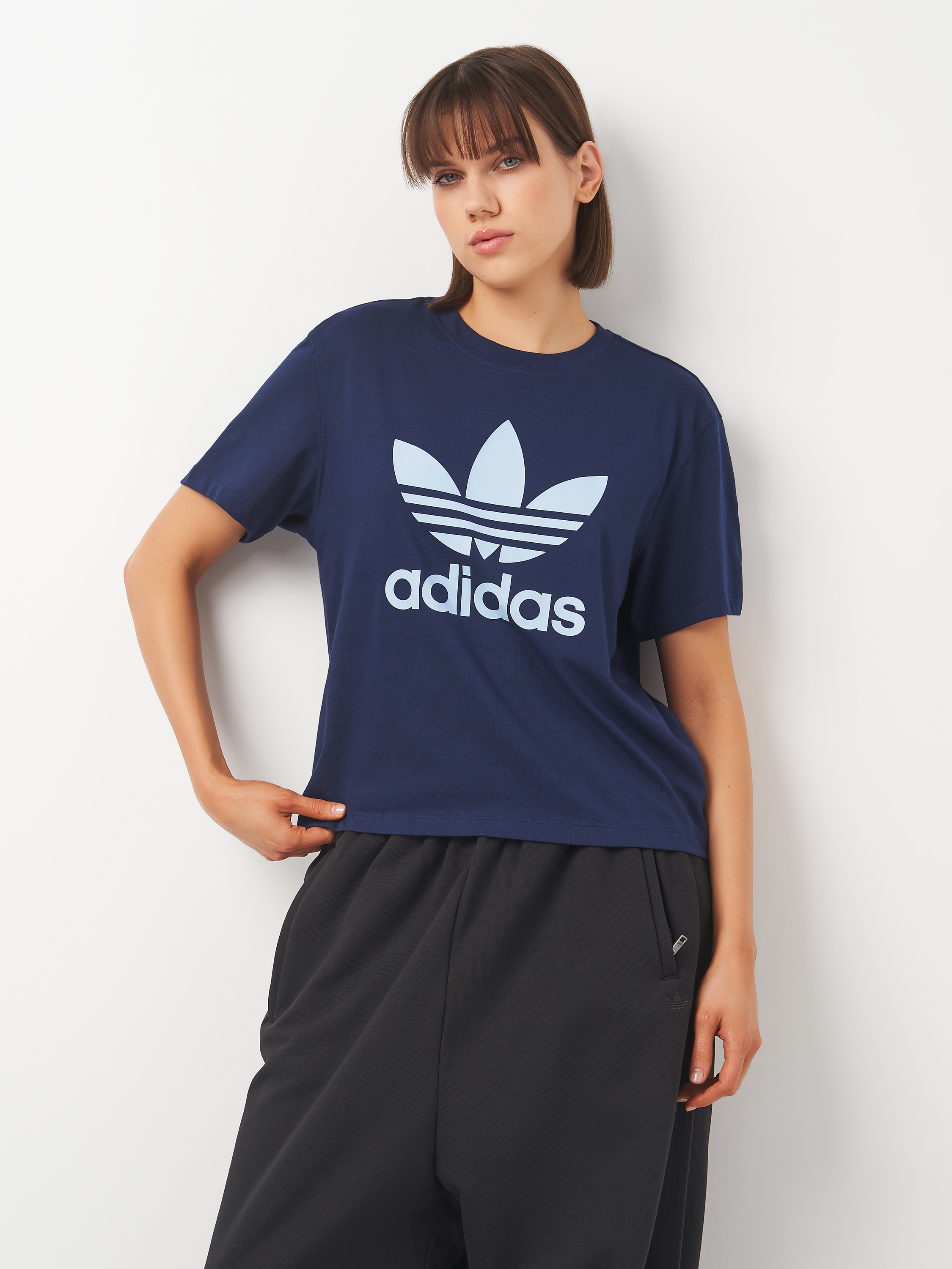 Акція на Футболка жіноча Adidas Trfl Tee Boxy JD3144 XS Nindig від Rozetka