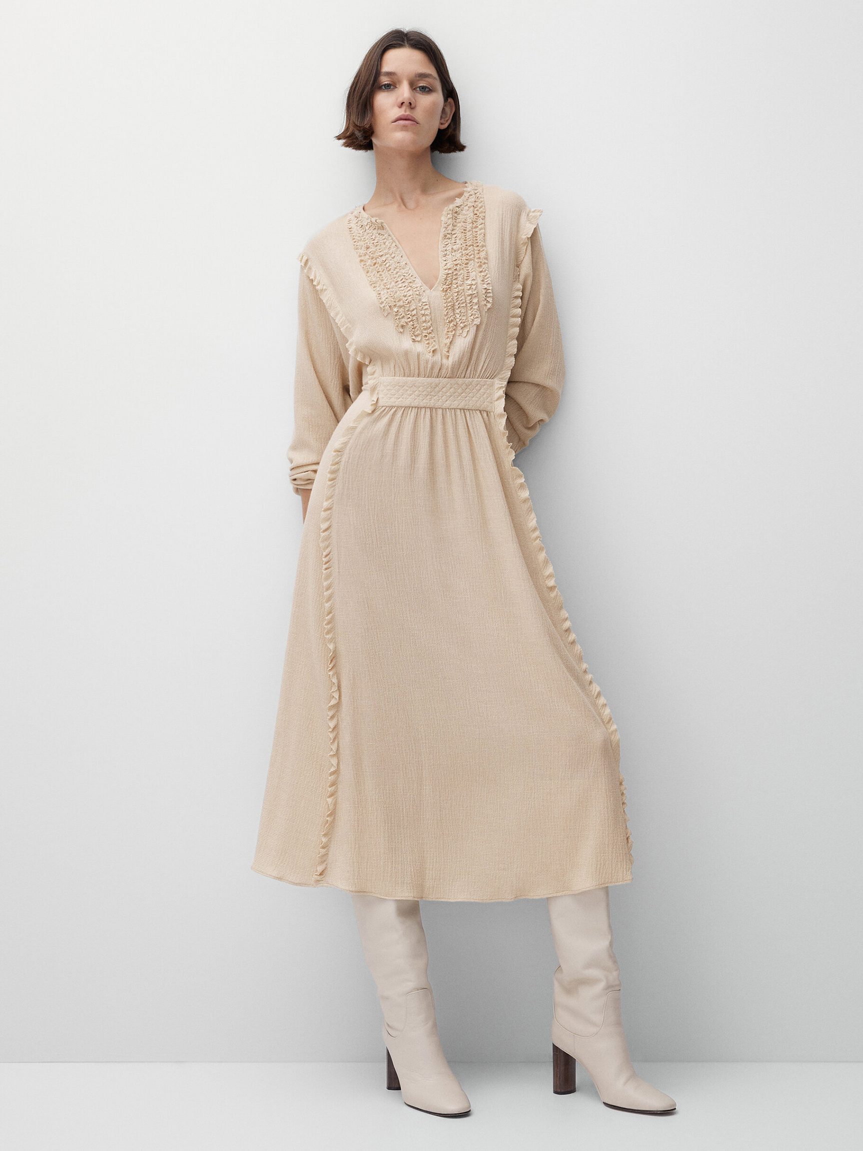 Сукня осіння жіноча Massimo Dutti 6687731746c17 S Бежева від Rozetka на платформі USKIDKA Акція на Сукня осіння жіноча Massimo Dutti 6687731746c17 S Бежева від Rozetka