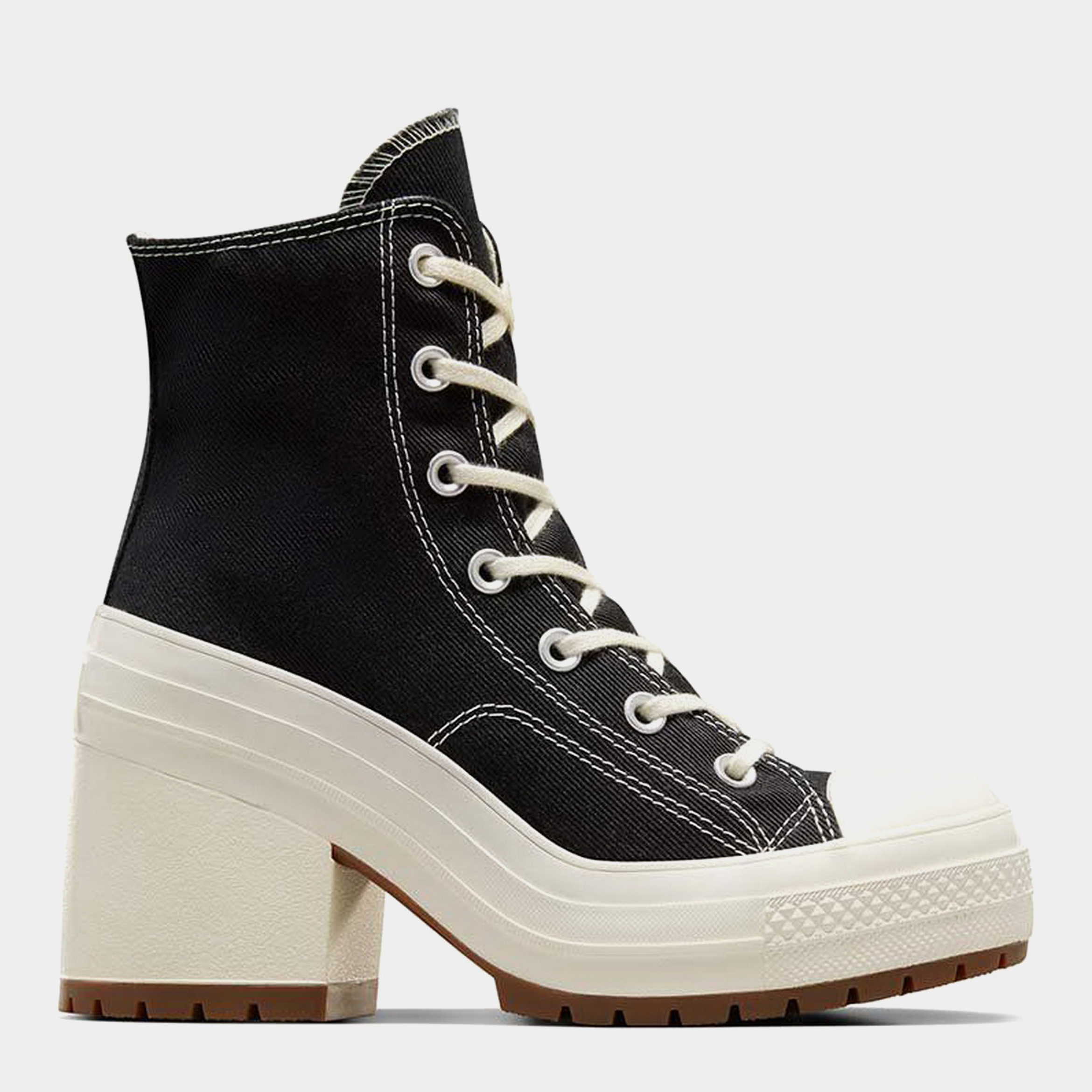 Акція на Жіночі кеди високі Converse Chuck 70 De Luxe Heel A05347C 36.5 (4US) 23 см Чорні від Rozetka