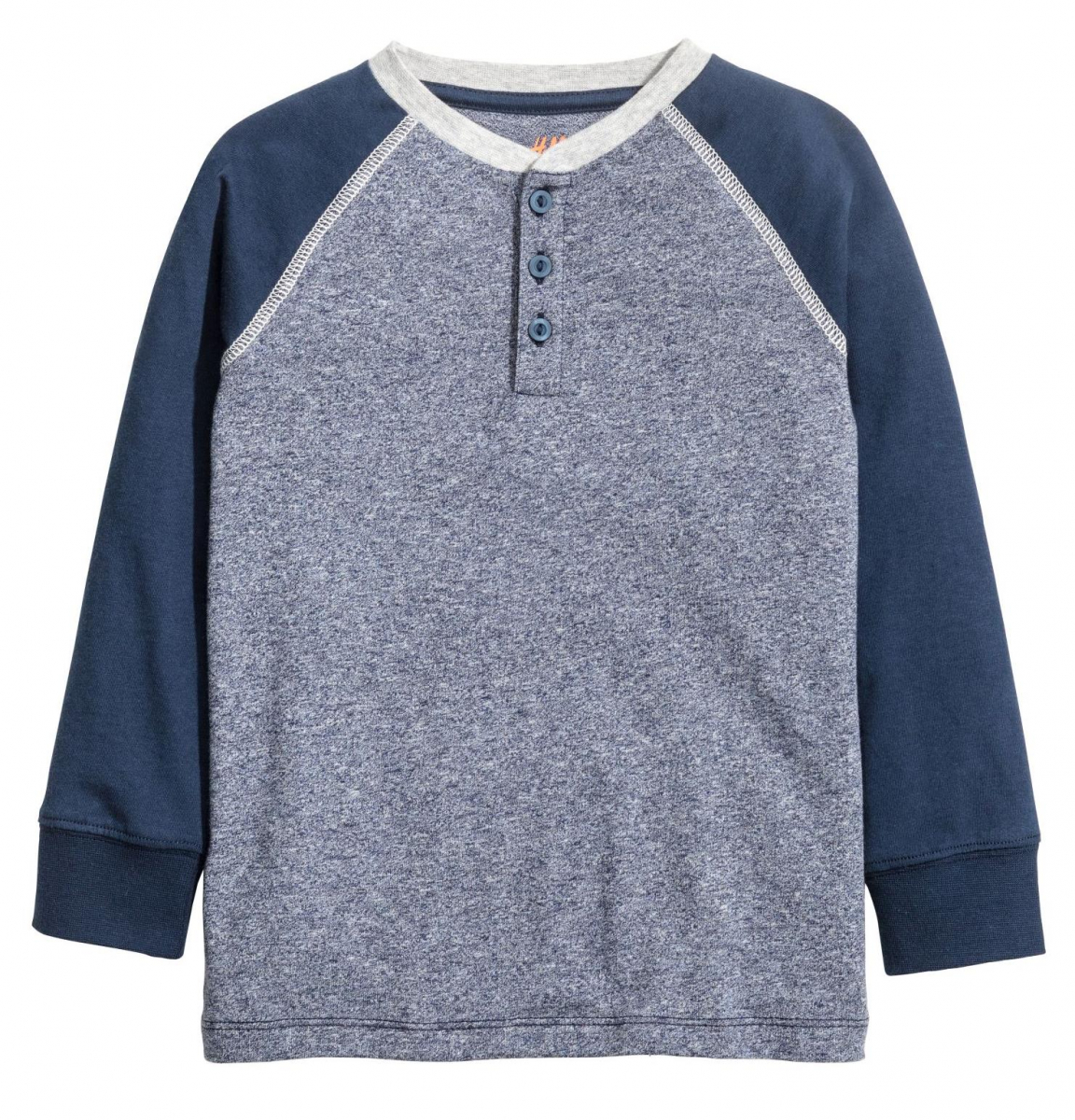 

Футболка с длинными рукавами для мальчика H&M 0465619010 122-128 СМ Синий 62783