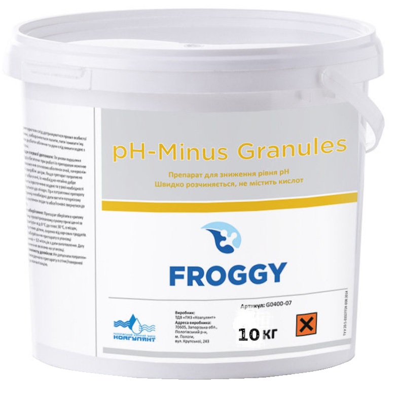 

Регулятор pH FROGGY рН-Minus Granules 10 кг