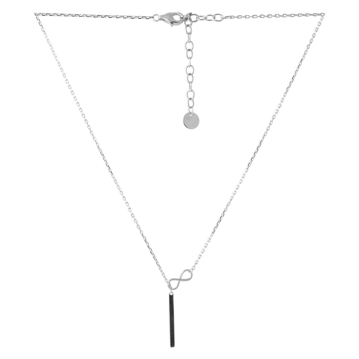 

Серебряное колье без камней 2052906 45 см