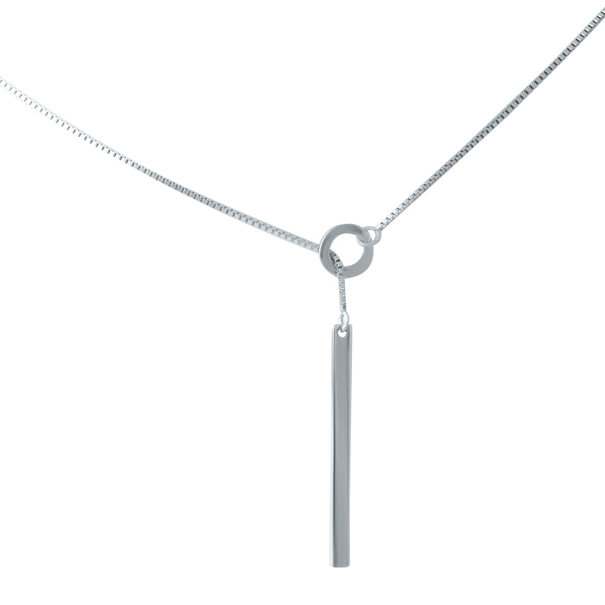 

Серебряное колье без камней 1936276 50-53 см