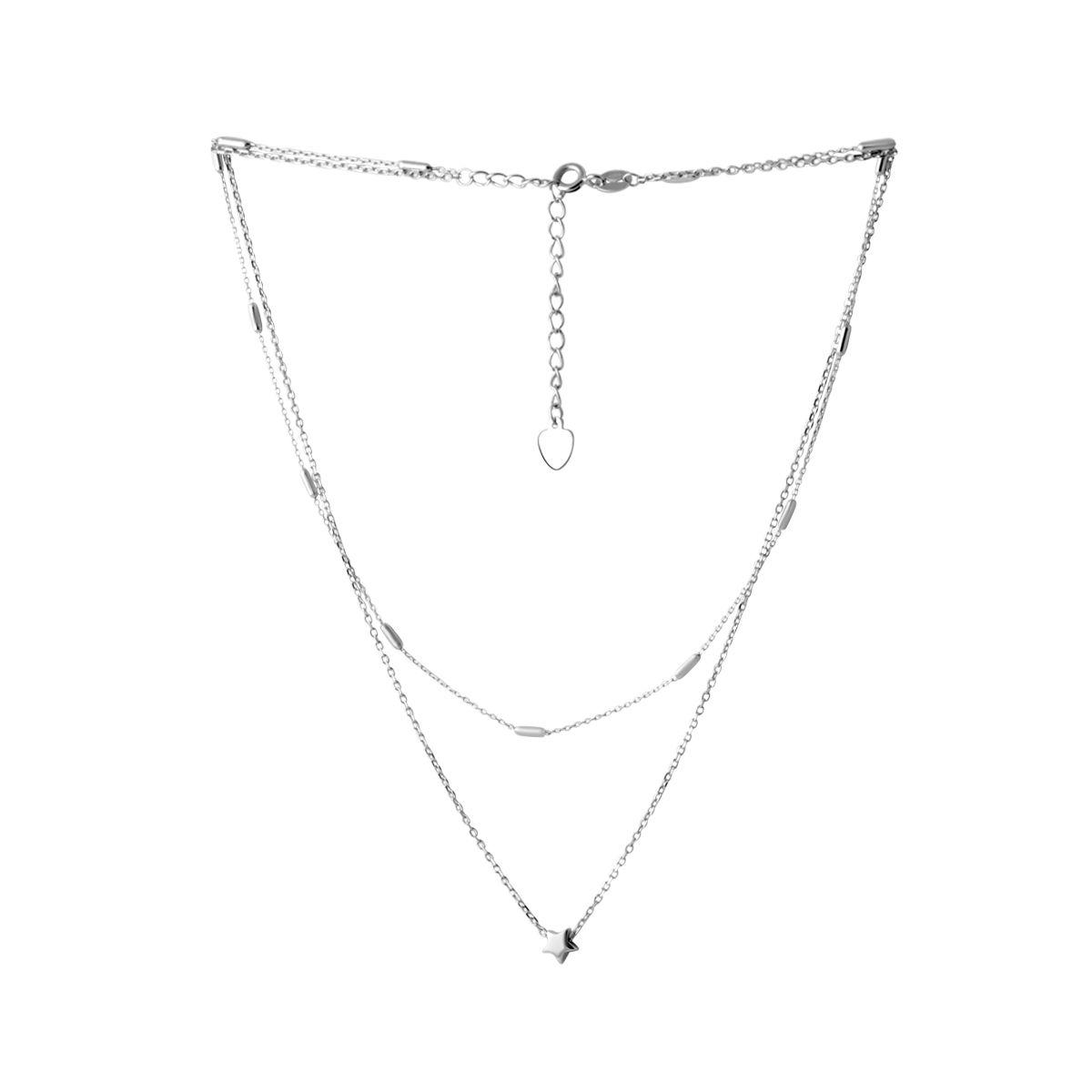 

Серебряное колье без камней 2066712 45 см