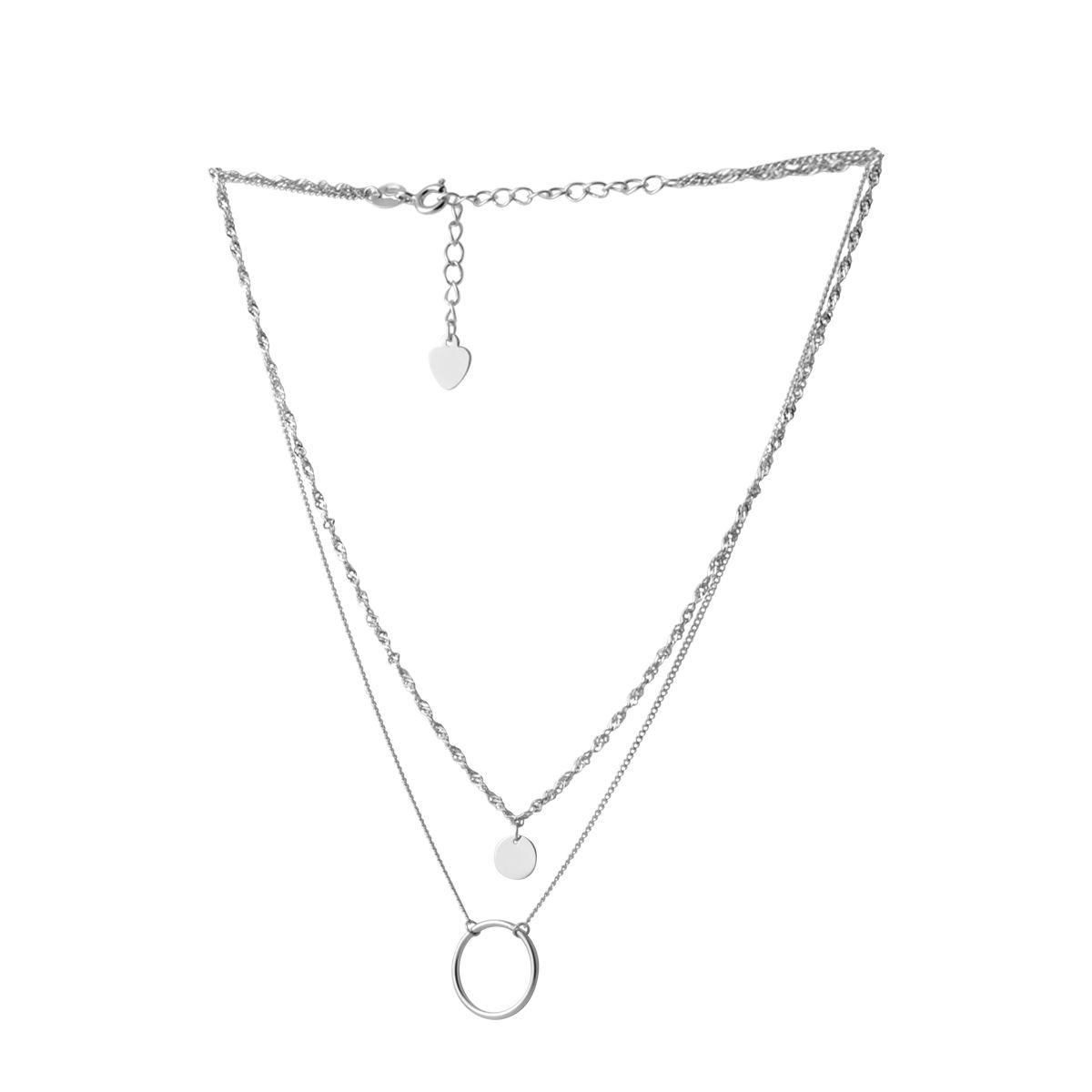 

Серебряное колье без камней 2066736 45 см