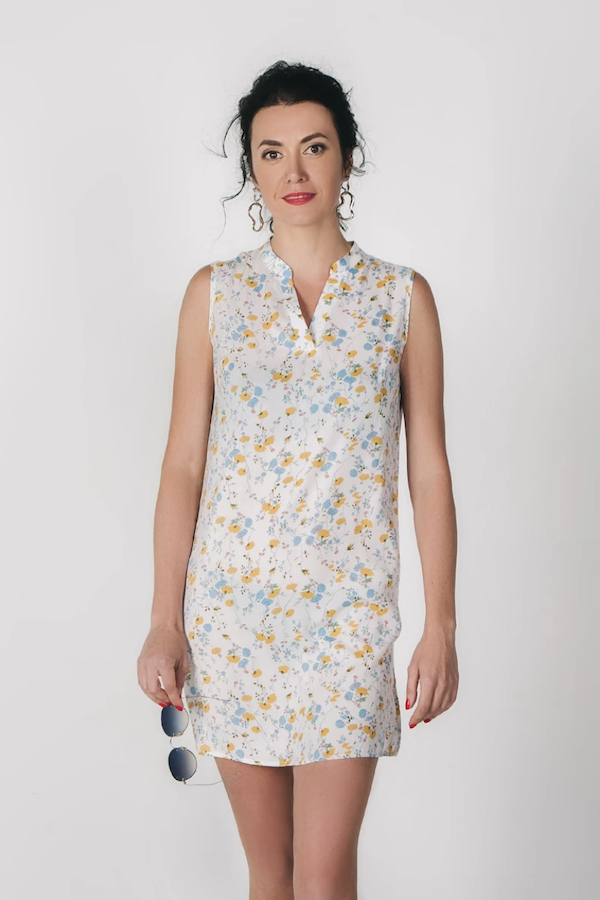 

Короткая пляжная туника из хлопка Shato ST 251 white 44(M) Принт