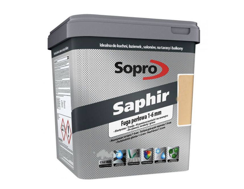 

Водоотталкивающая затирка 1-6 мм Sopro Saphir №9513 Манхеттен (77) 4 кг
