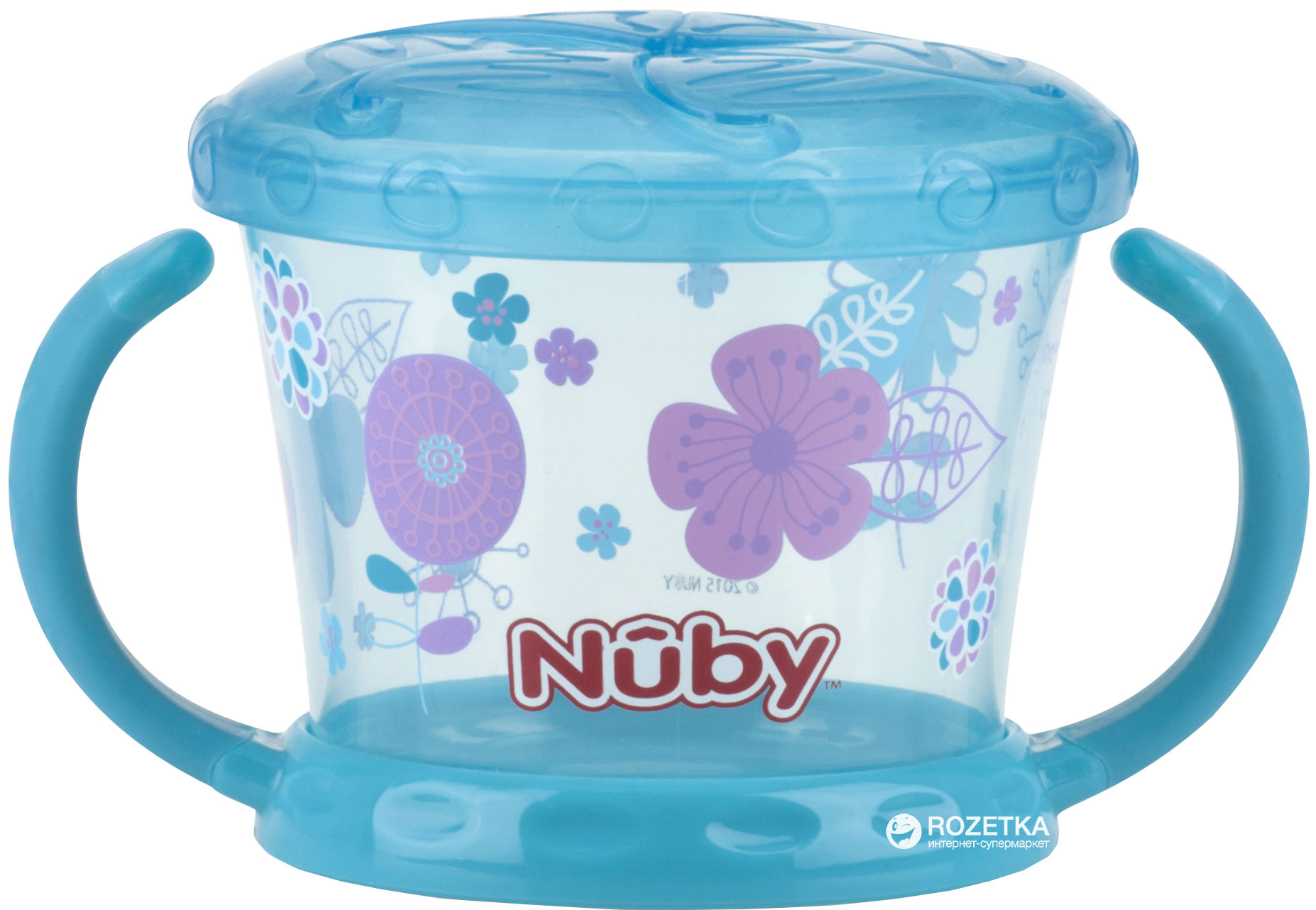 

Тарелочка для сухих завтраков с ручками 250-300 г Nuby Голубая (5564blu) (2000127070175)