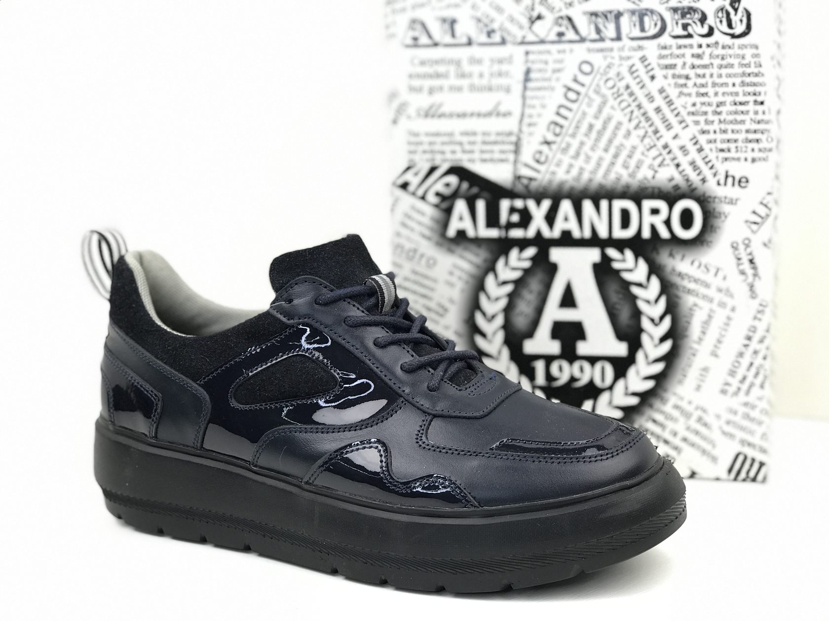 

Кеды Женские Alexandro 41 Синие Весенние Кожанные