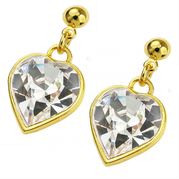 

Серьги KOBI SET HEART 16*12 мм со Swarovski модели 7740-1092-02-35