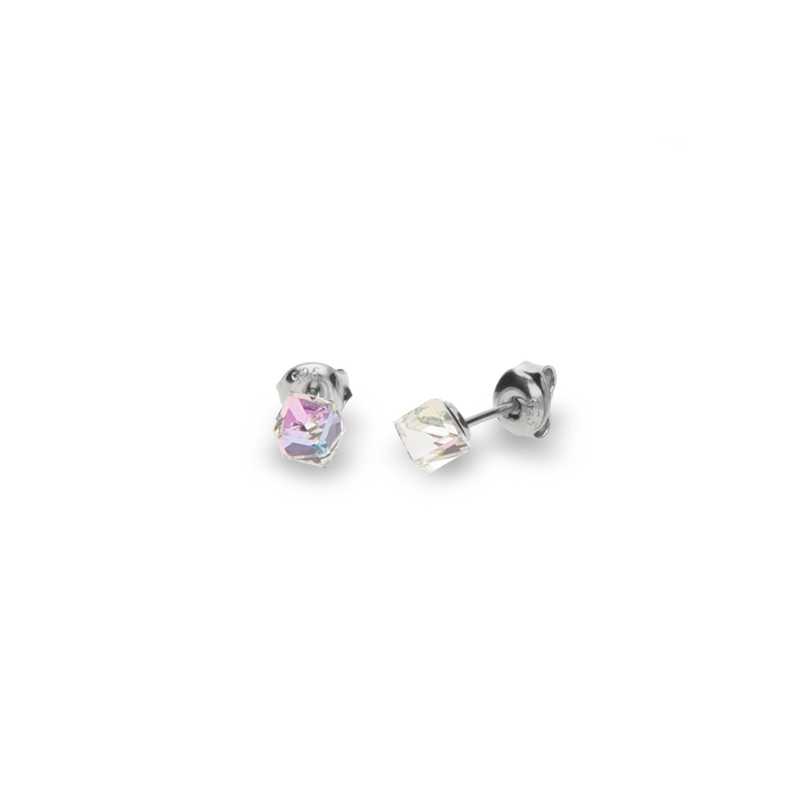 

Серебряные серьги SPARK Small Cube 4x4 мм со Swarovski модели K48414VL