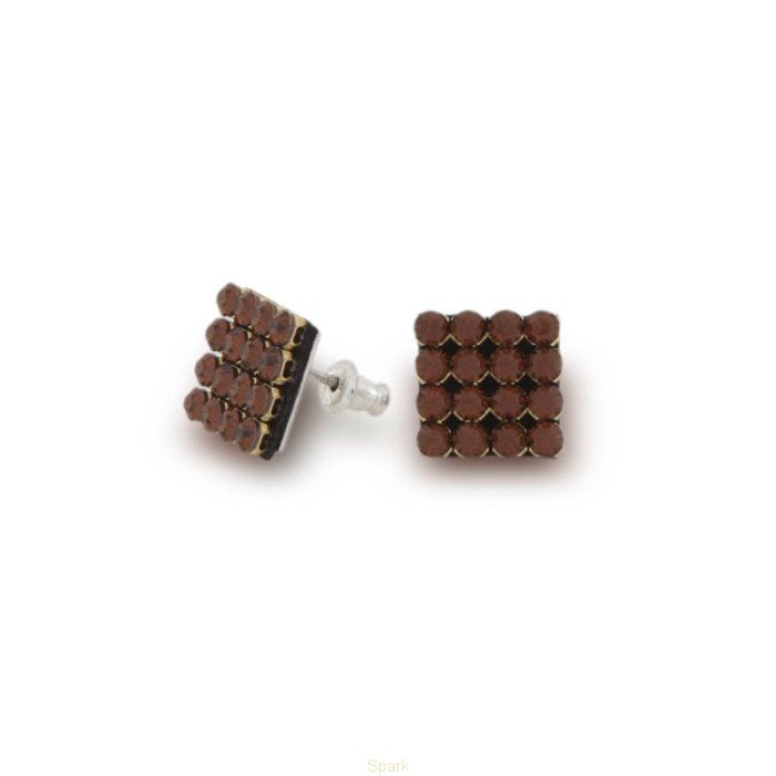

Серебряные серьги SPARK Mesh Studs со Swarovski модели KMESHST