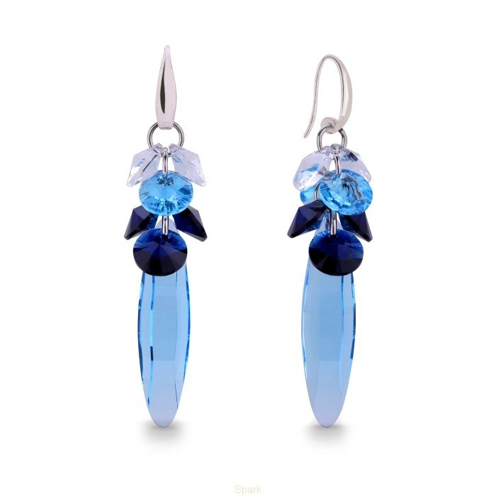 

Серебряные серьги SPARK Pinea со Swarovski модели KWP6470AQ
