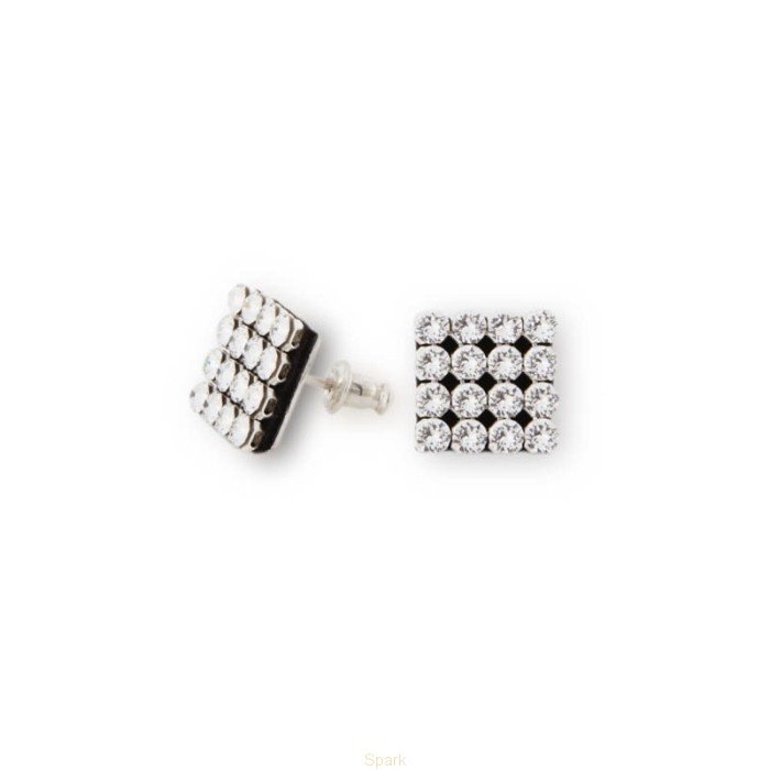 

Серебряные серьги SPARK Mesh Studs со Swarovski модели KMESHC