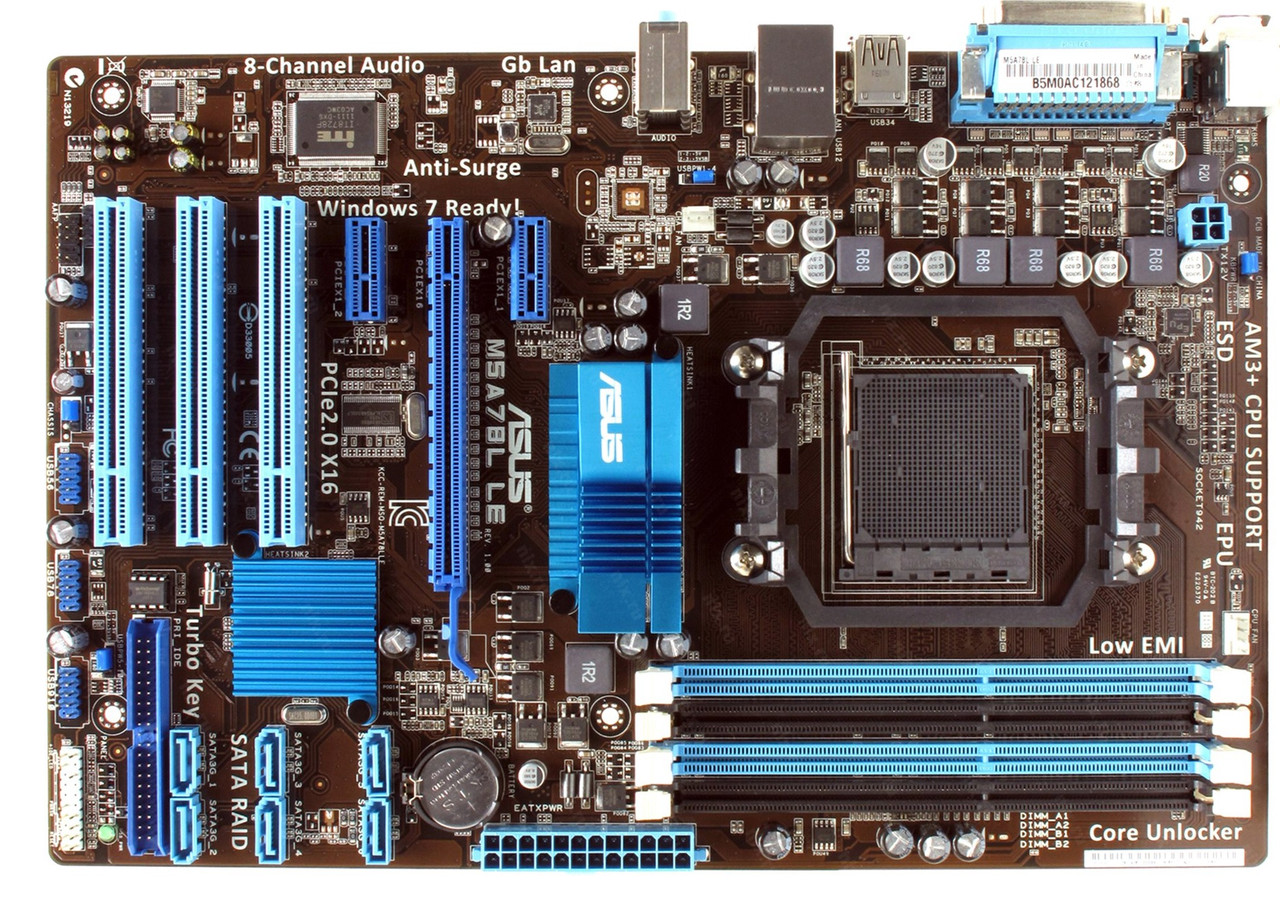 Материнська плата ASUS M5A78l LE Socket AM3+ DDR3 OEM Refurbished ...