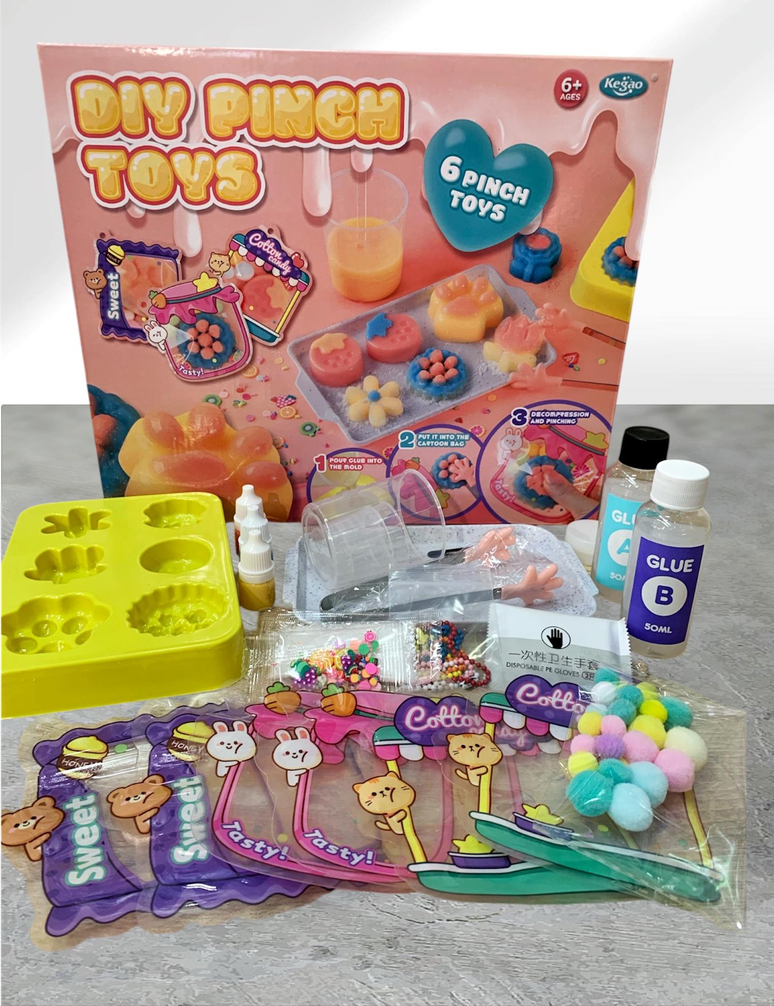 Набор для изготовления Сквишей Таба Лапок 6в1 Diy Pinch Toys