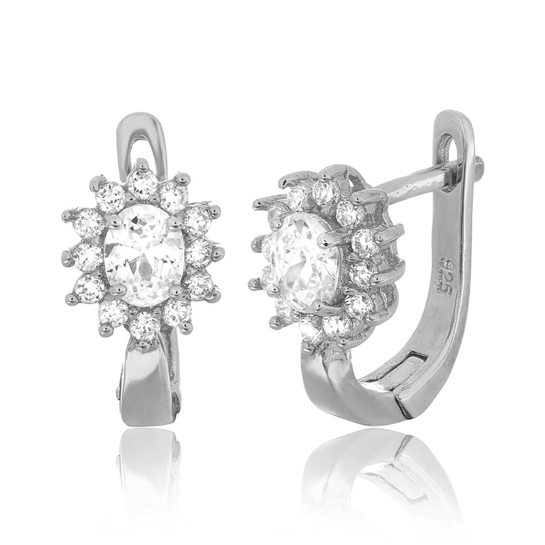 

Серебряные серьги Silvex925 с фианитом модели СК2Ф/375