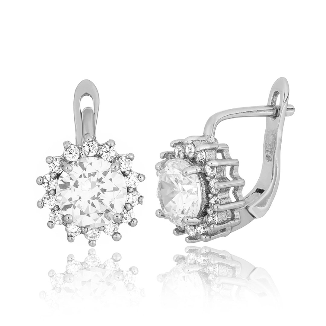 

Серебряные серьги Silvex925 с фианитом модели СК2Ф/475