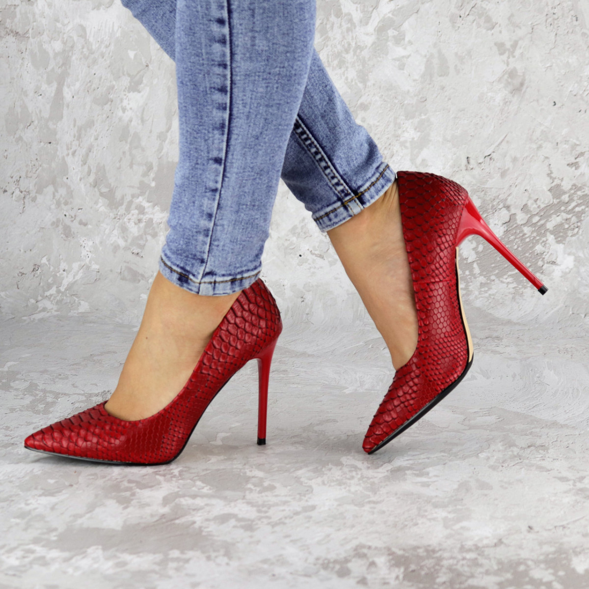 

Туфли женские на каблуке Fashion Ollie 2160 38 размер 24,5 см Красный