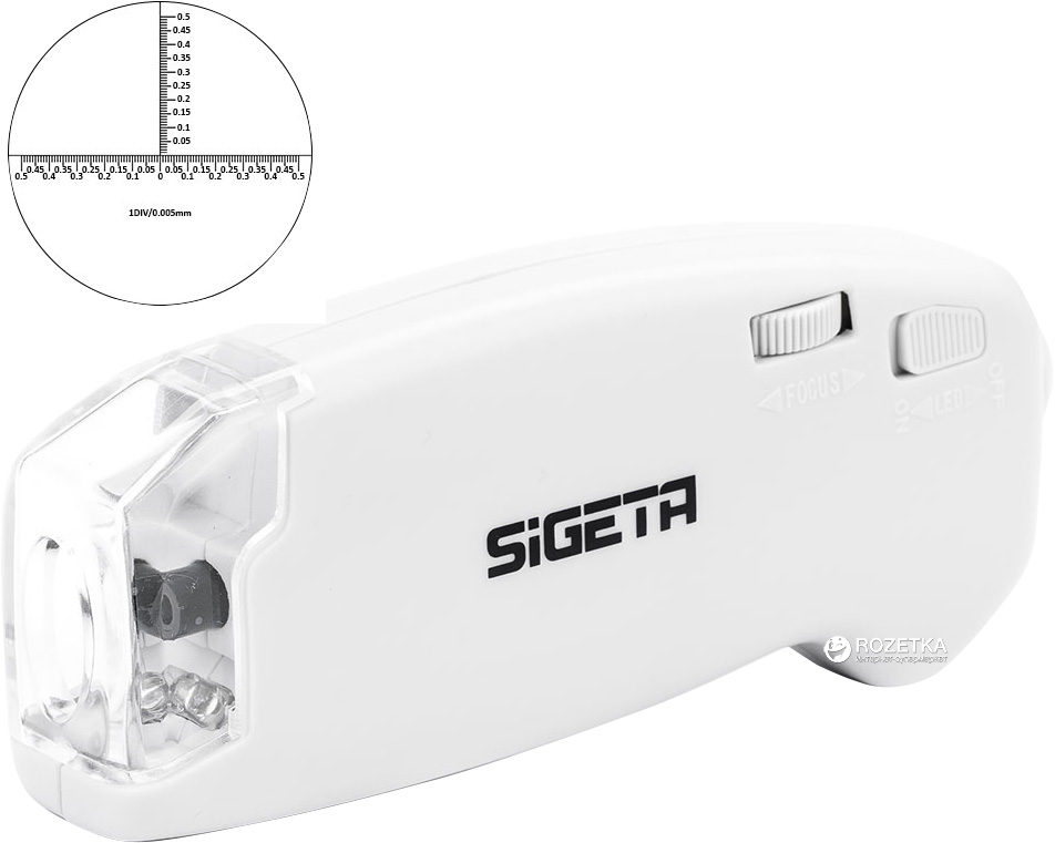 

Микроскоп Sigeta MicroGlass 150x R/T (со шкалой) (65140)