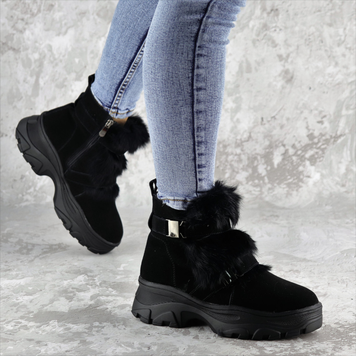 

Ботинки женские зимние Fashion Cullen 2241 36 размер 23,5 см Черный