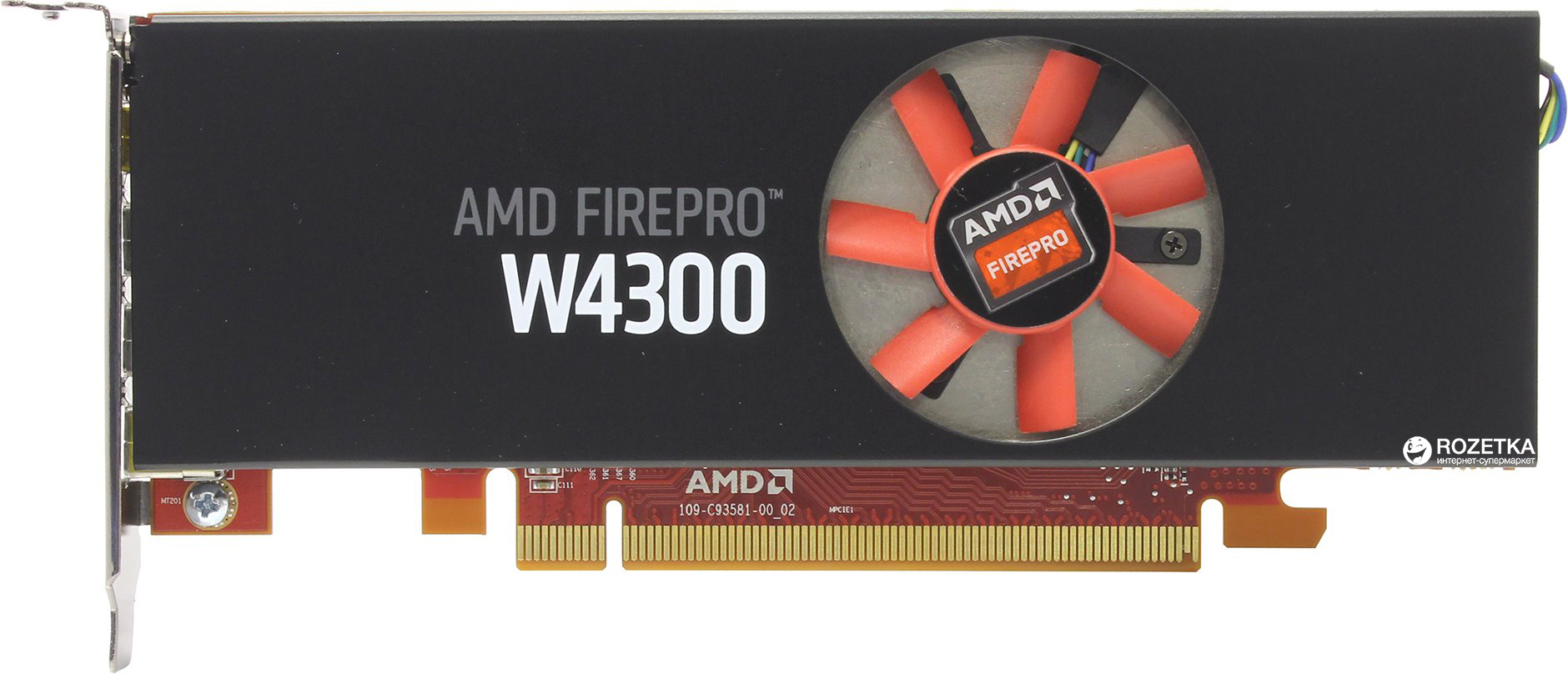 Видеокарта HP PCI-E AMD FirePro W4300 4GB GDDR5 (128bit) (930/6000) (4 ...