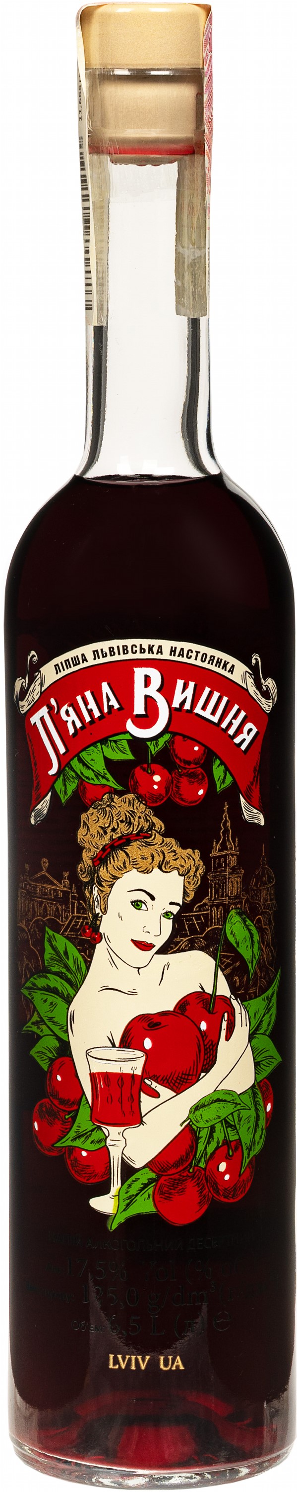 Лікер П'яна Вишня 0.5 л 17.5% (4820094253689)