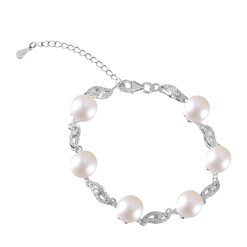 

Серебряный браслет Silvex925 с фианитом и жемчугом модели Б2ФЖ/451