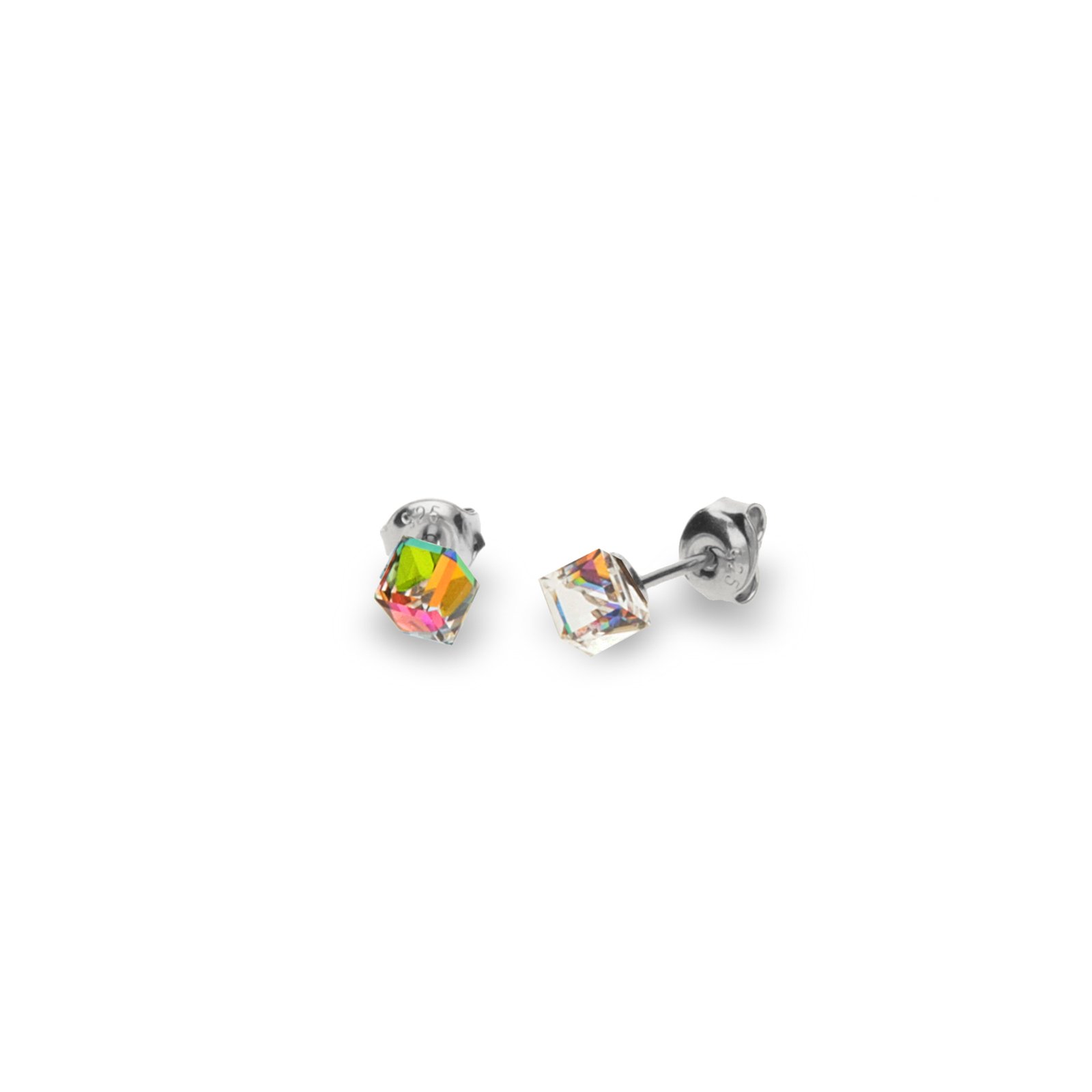 

Серебряные серьги SPARK Small Cube 4x4 мм со Swarovski модели K48414VM