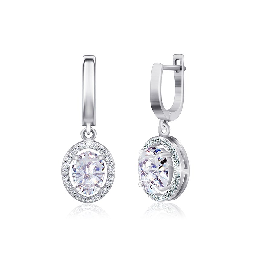 

Серебряные серьги Silvex925 с фианитом модели СК2Ф/390