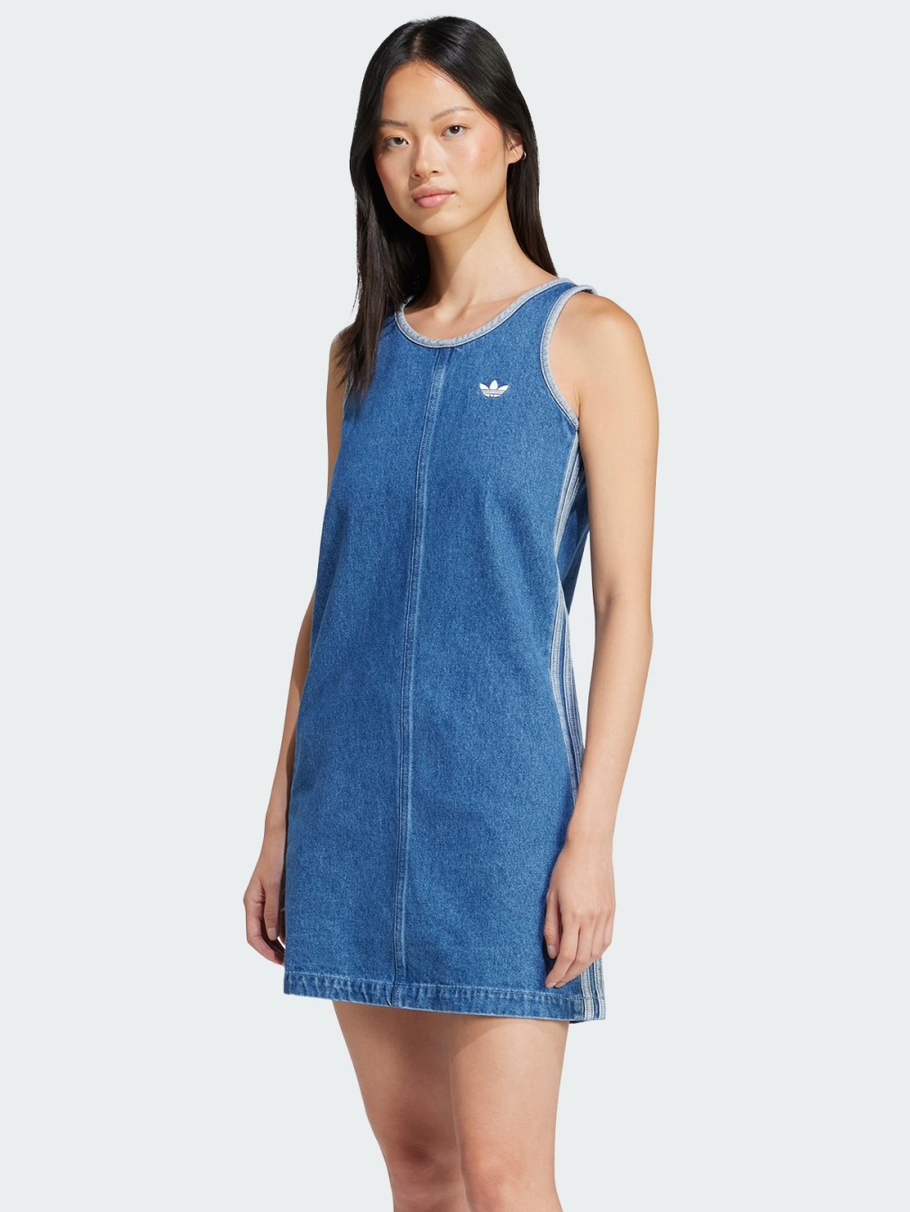 Акція на Сарафан джинсовий жіночий Adidas Denim 3S Dress JD2580 XS Inddnm від Rozetka