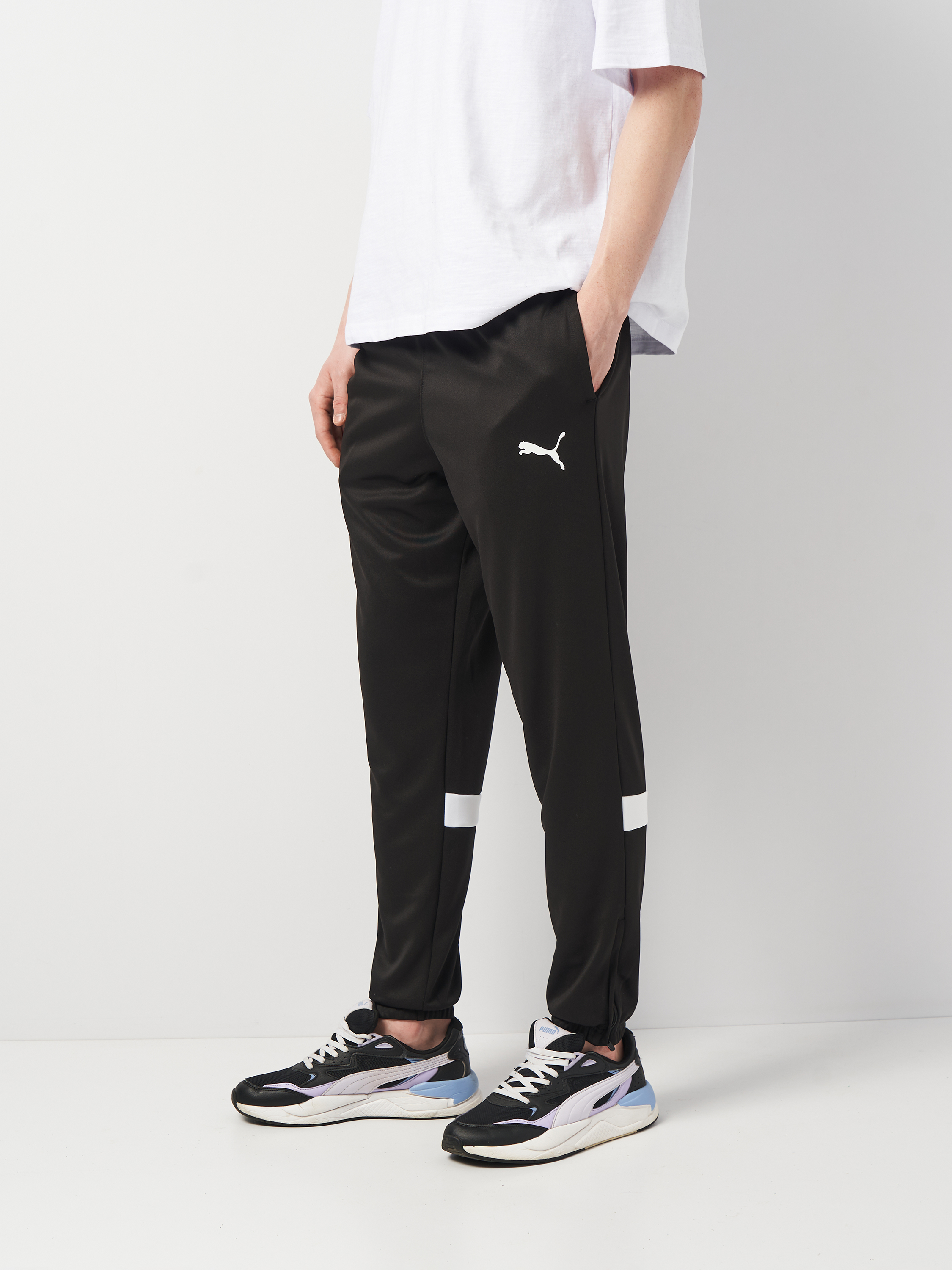 Акція на Спортивні штани чоловічі Puma Individualrise Pant 65947603 S Black-White від Rozetka