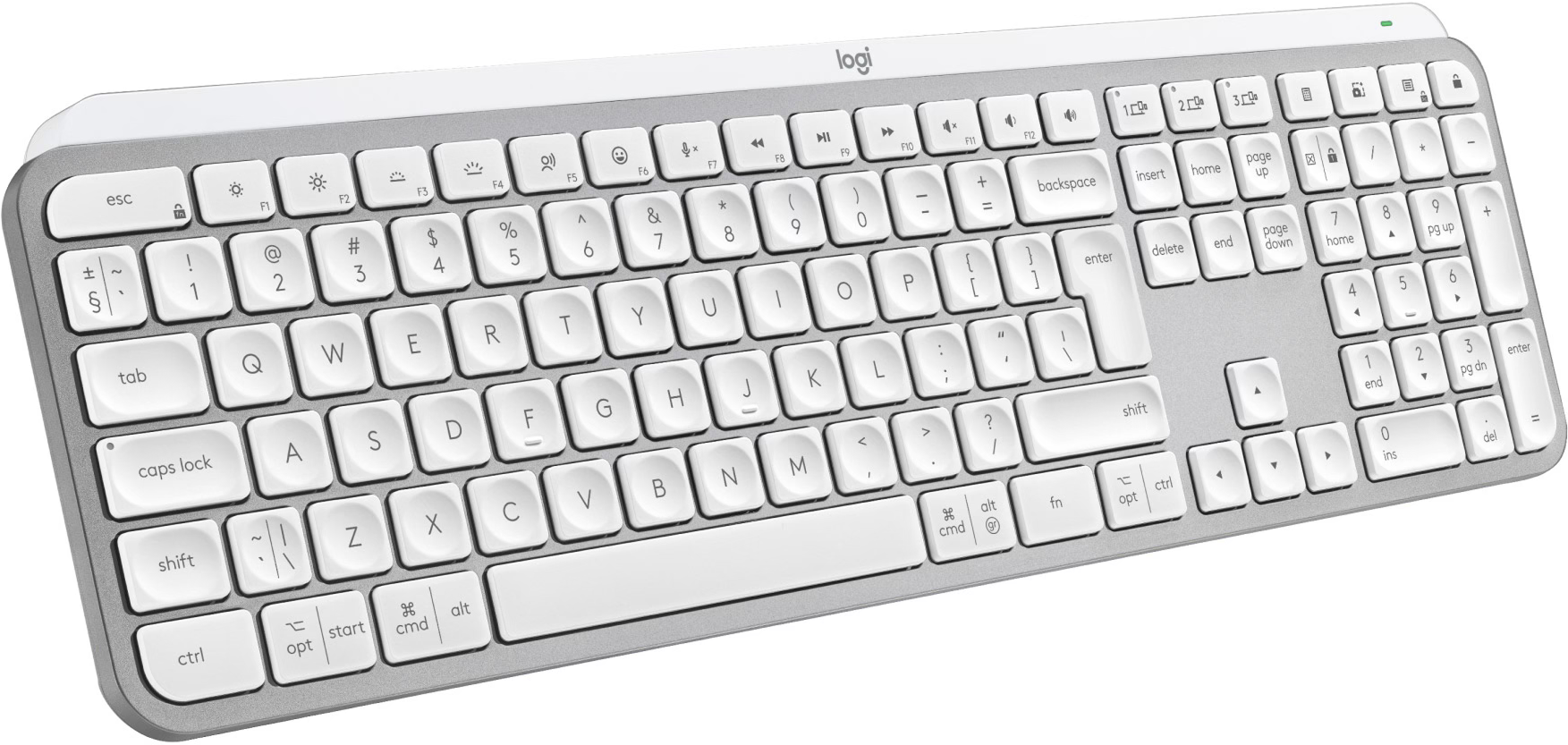 Клавіатура бездротова Logitech MX Keys S Pale Grey UA (920-011588