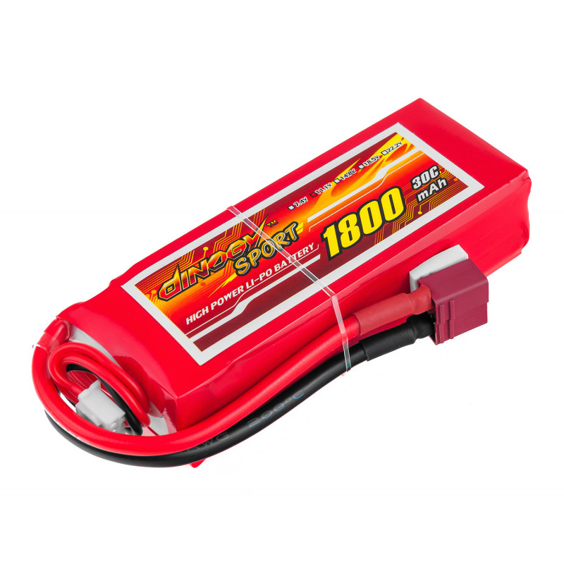 

Аккумулятор Dinogy Li-Pol 1800mAh 11.1V 3S 30C 24x35x84мм T-Plug (DLC-3S1800D-T)