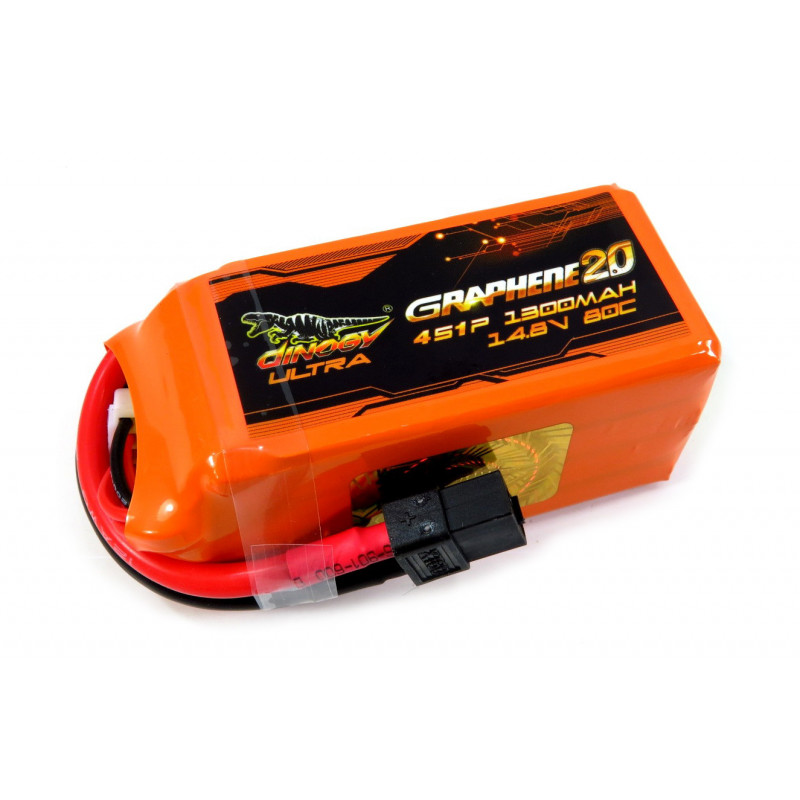 

Аккумулятор Dinogy ULTRA G2.0 Li-Pol 1300mAh 14.8V 4S 80C XT60 (DLC-4S1300XTU-XT)