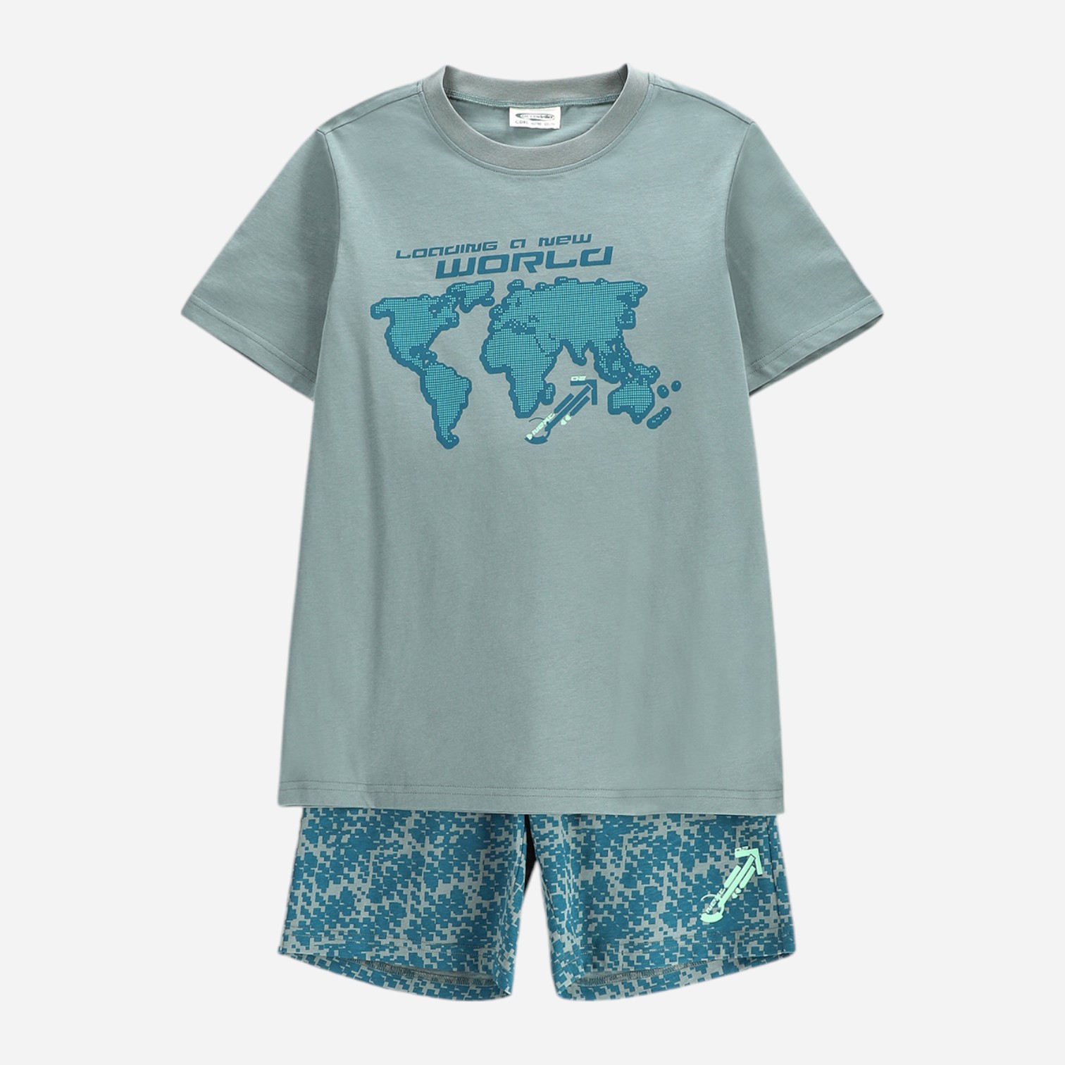 Дитяча літня піжама для хлопчика Coccodrillo Pajamas WC5448217PJS-011 116 см Зелена від Rozetka на платформі USKIDKA Акція на Дитяча літня піжама для хлопчика Coccodrillo Pajamas WC5448217PJS-011 116 см Зелена від Rozetka