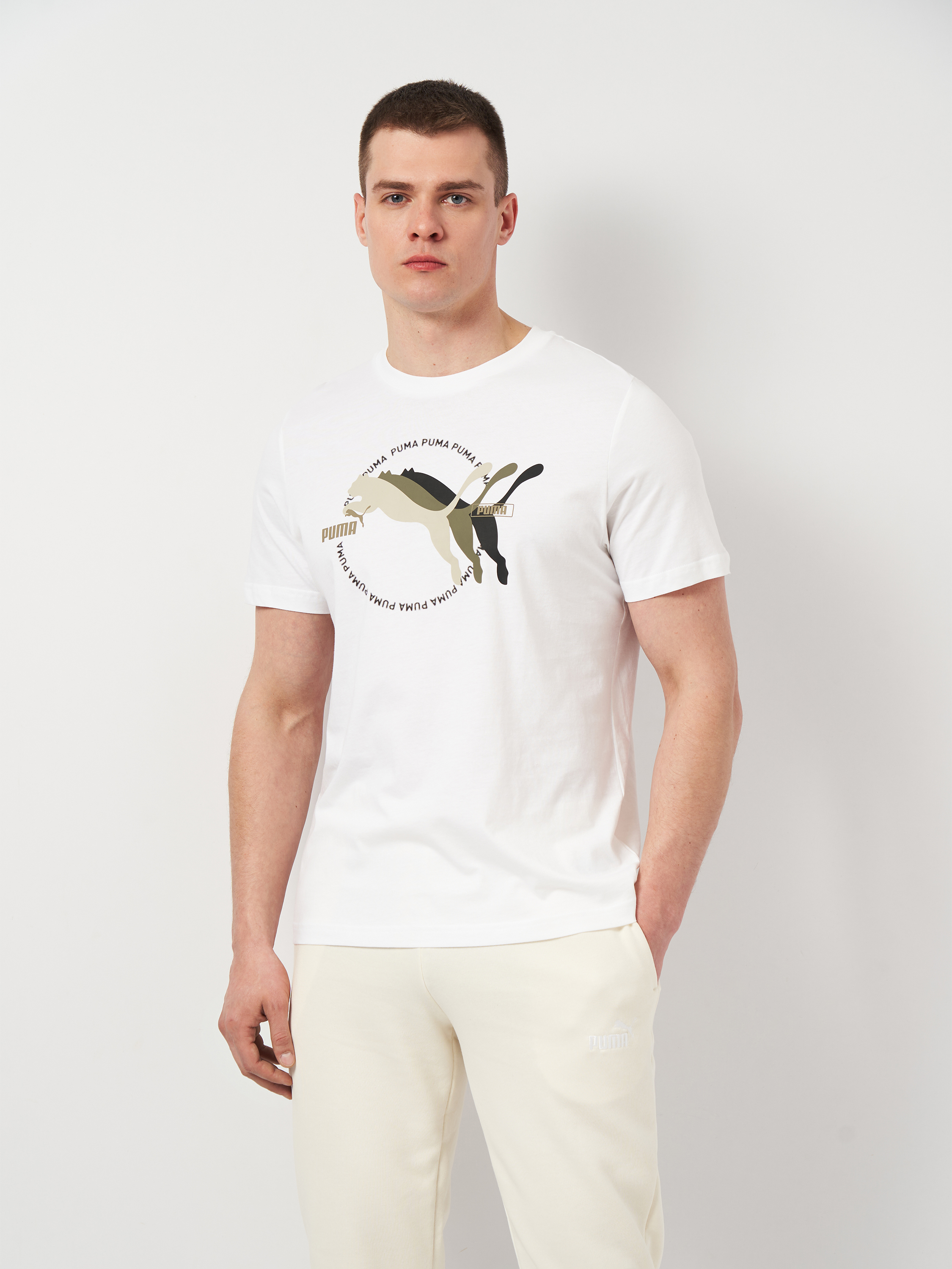 Футболка бавовняна довга чоловіча Puma Graphics Multiple Cat Logo Tee 68482602 S White від Rozetka на платформі USKIDKA Акція на Футболка бавовняна довга чоловіча Puma Graphics Multiple Cat Logo Tee 68482602 S White від Rozetka