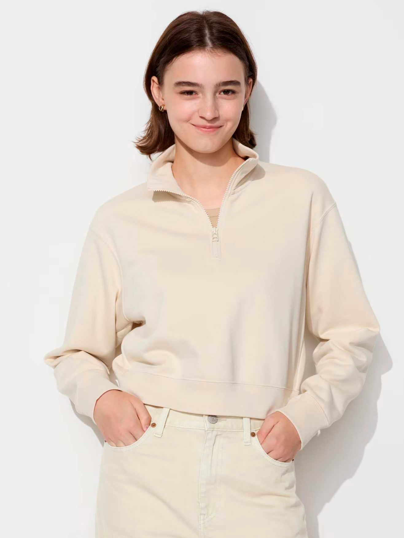 Світшот жіночий Uniqlo 530805667 S Бежевий від Rozetka на платформі USKIDKA Акція на Світшот жіночий Uniqlo 530805667 S Бежевий від Rozetka