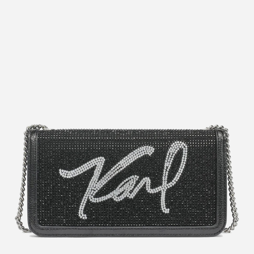 Сумка клатч через плече жіноча зі штучної шкіри маленька Karl Lagerfeld 734715892 Чорна від Rozetka на платформі USKIDKA Акція на Сумка клатч через плече жіноча зі штучної шкіри маленька Karl Lagerfeld 734715892 Чорна від Rozetka