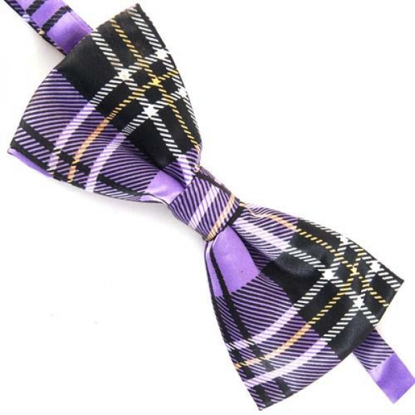 

Бабочка Bow Tie House™ двухслойная фиолетовая с черным 00519