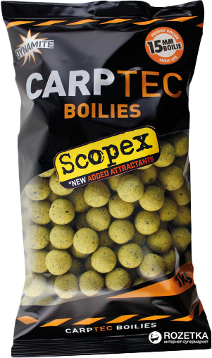 

Бойлы тонущие Dynamite Baits CarpTec Scopex 15 мм 1 кг (DY1178)