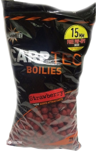 

Бойлы тонущие Dynamite Baits CarpTec Strawberry 15 мм 2 кг (DY1152)