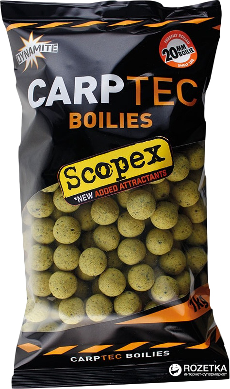 

Бойлы тонущие Dynamite Baits CarpTec Scopex 20 мм 1 кг (DY1179)