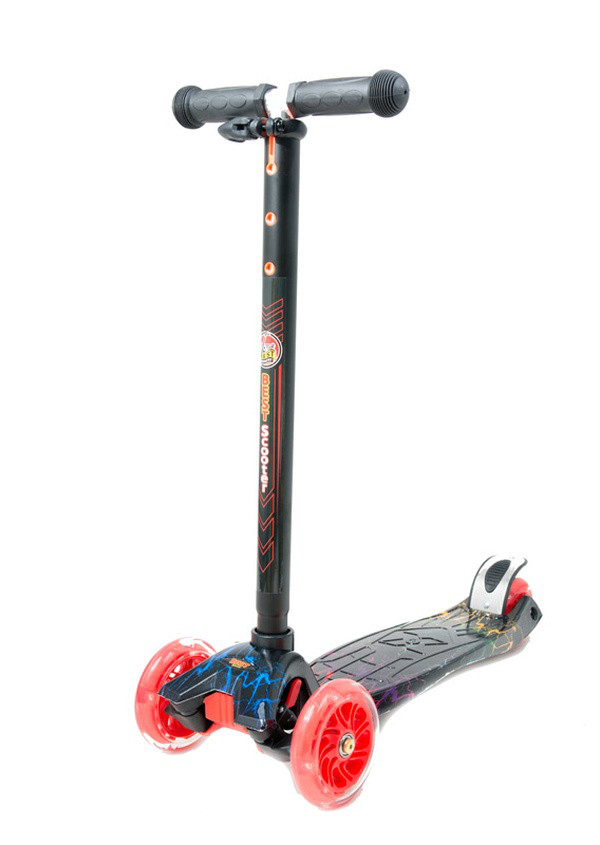 

Детский Самокат для детей 3-х колесный со светящими колесами, Best Scooter Micro, подшипники ABEC-7 арт. 1308