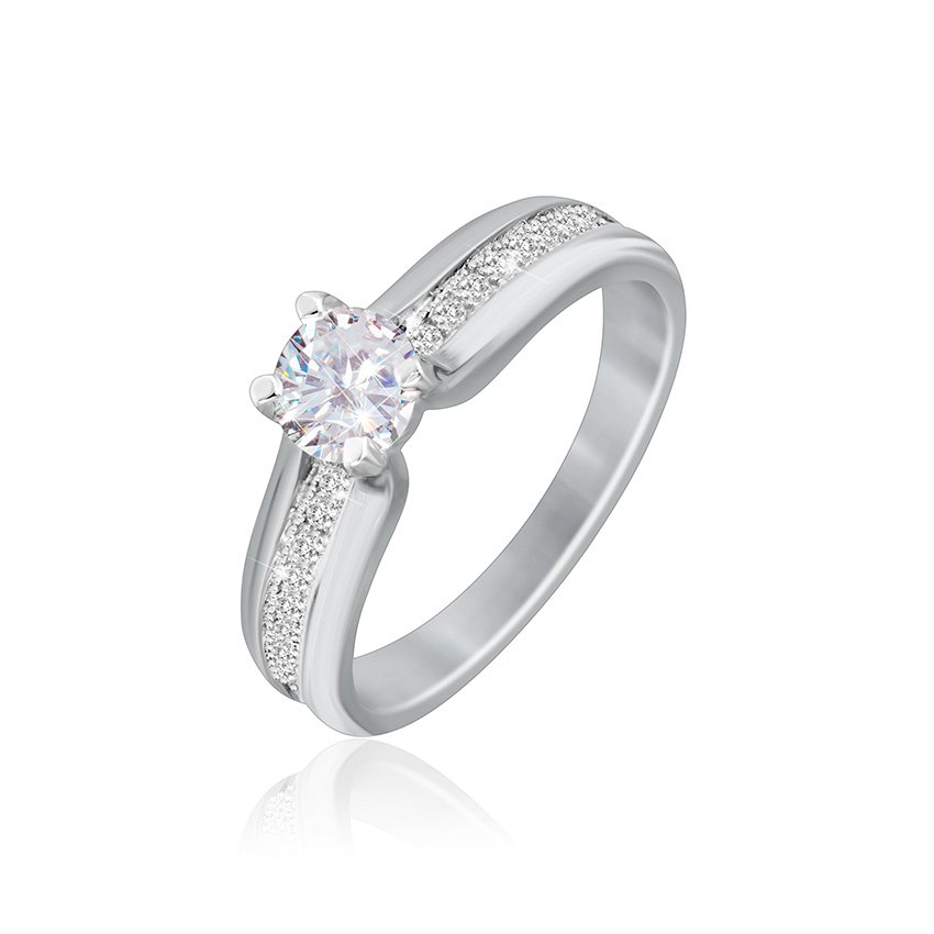 

Серебряное кольцо Silvex925 с фианитом 18.1 мм модели К2Ф/738-К