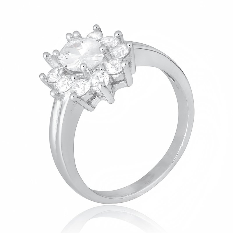 

Серебряное кольцо Silvex925 с фианитом 15.9 мм модели КК2Ф/386-В