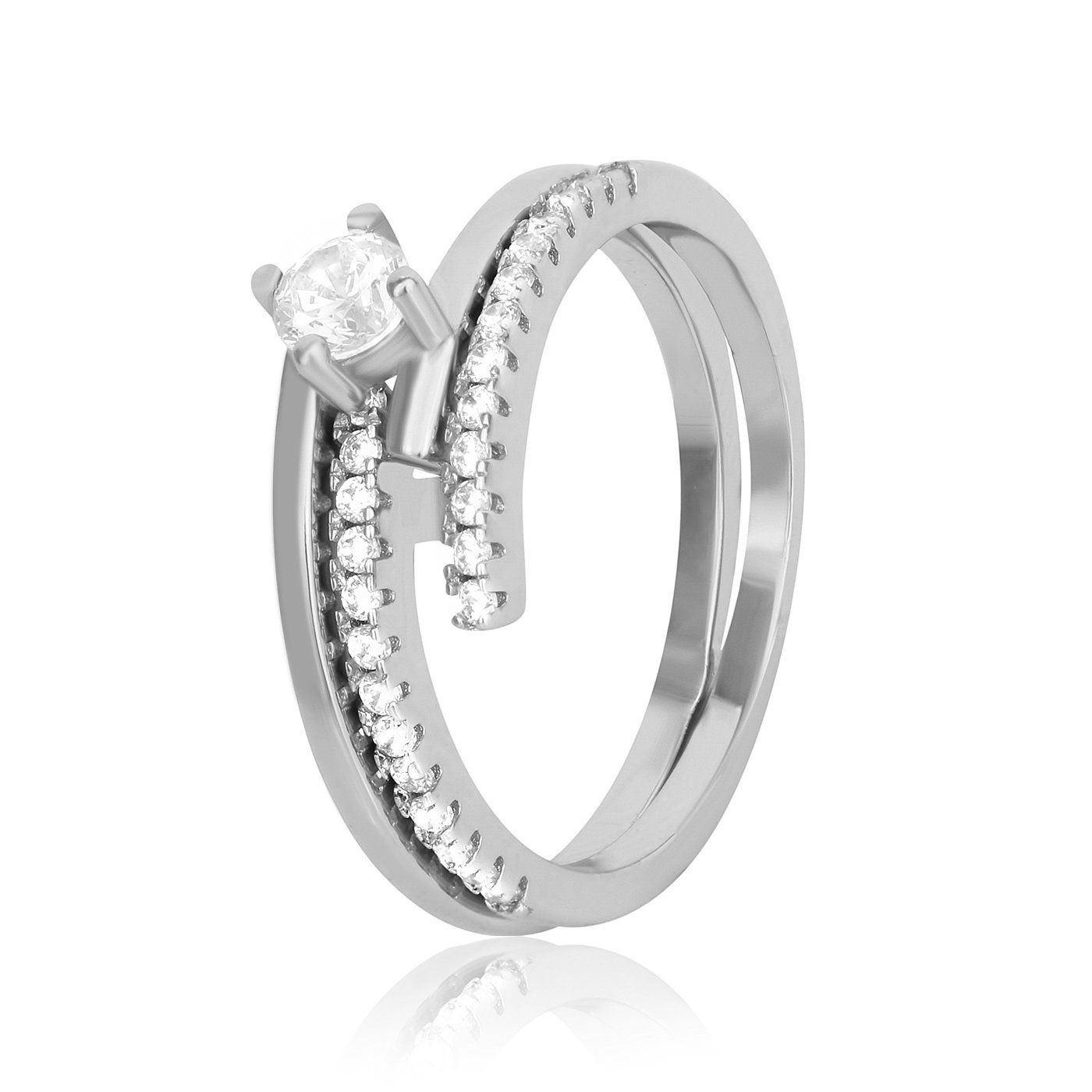 

Серебряное кольцо Silvex925 с фианитом 17.4 мм модели К2Ф/227-З