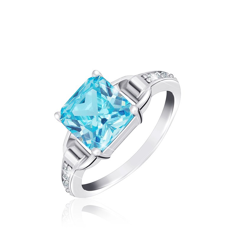 

Серебряное кольцо Silvex925 с фианитом 17.4 мм модели КК2ФТ/402-З